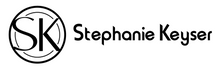 Logo with 'SK' initials and 'Stephanie Keyser' text on a white background