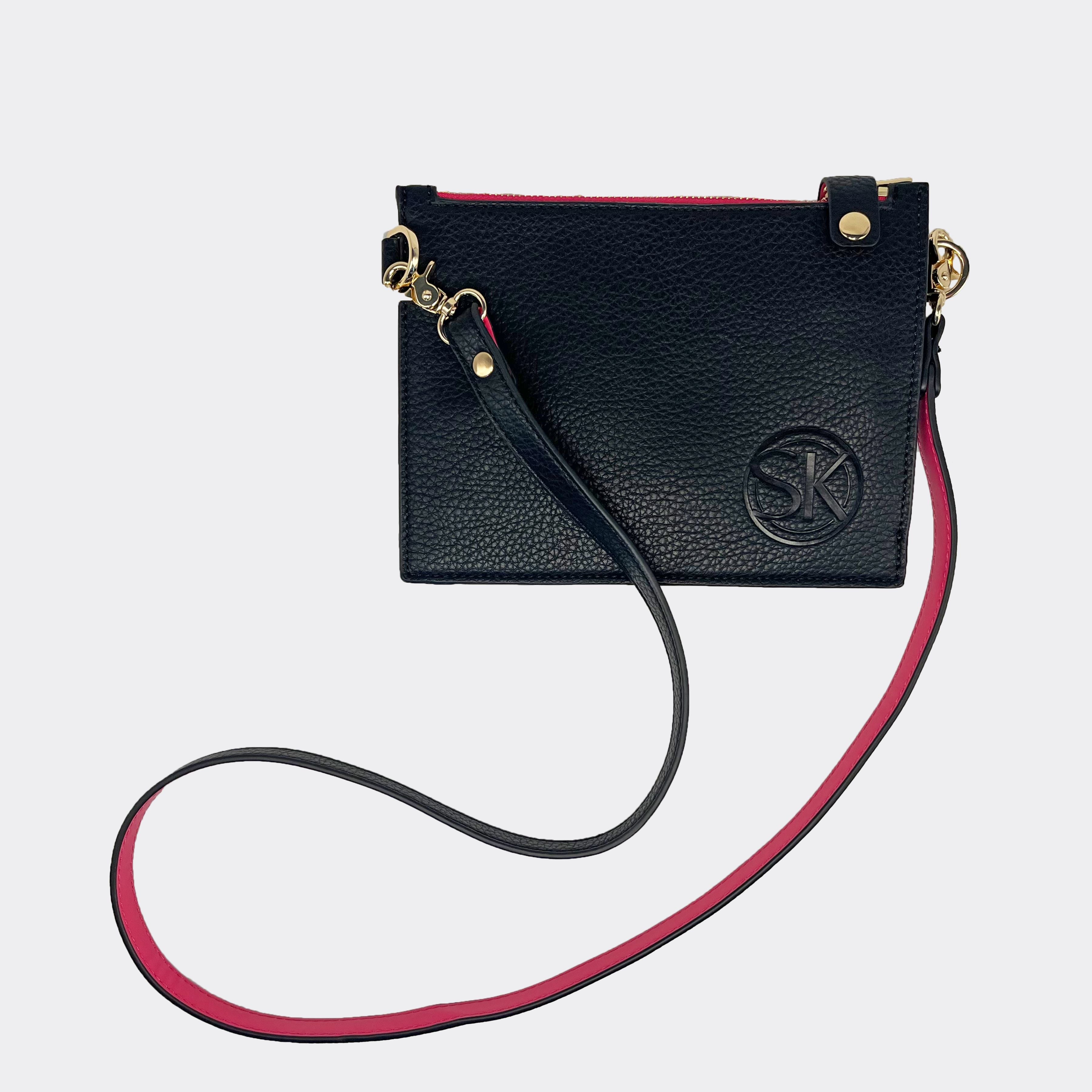 Minimalist crossbody, wristlet, and wallet all in one