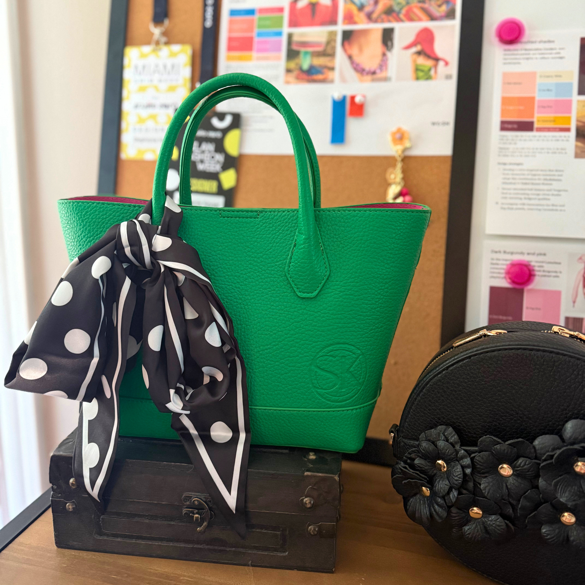 polka dot scarf perfect for tote